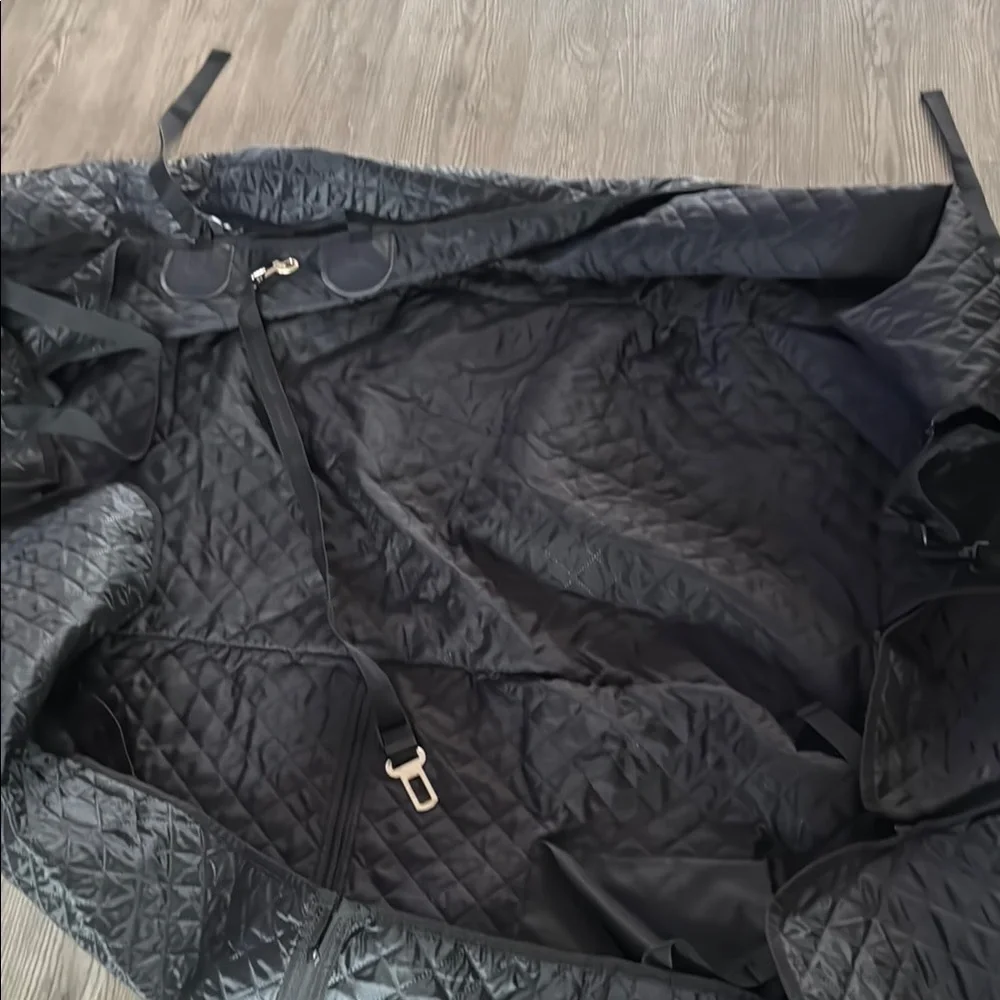 Black Quilted Dog Car Seat Cover
